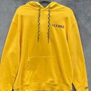Goodee x KOTN Yellow Unisex Hoodie Pullover Egyptian Cotton Size Medium NWT